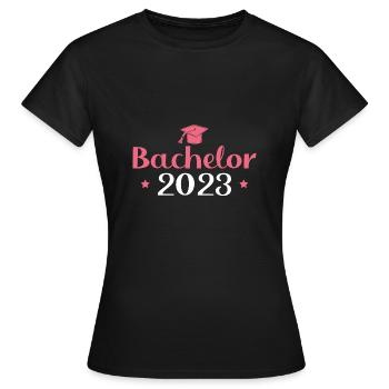 Bestandene Bachelorprüfung 2023 Bachelor Abschluss - Frauen T-Shirt - Schwarz - Vorne - AI Model Female 172 dark (172cm)