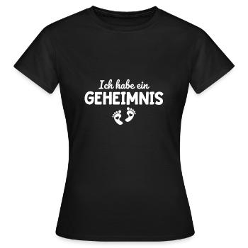Werdende Mutter Schwangerschaft verkünden Idee - Frauen T-Shirt - Schwarz - Vorne - AI Model Female 172 dark (172cm)