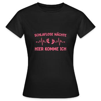 Schwangerschaftsverkündung Werdende Mama - Frauen T-Shirt - Schwarz - Vorne - AI Model Female 172 dark (172cm)