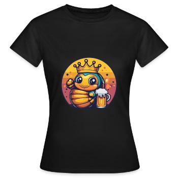 Wurm Bier - Frauen T-Shirt - Schwarz - Vorne - AI Model Female 172 dark (172cm)