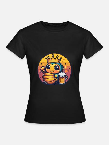 Wurm Bier - Frauen T-Shirt - Schwarz
