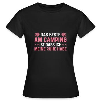 Das beste am Camping Wohnmobil Camperin - Frauen T-Shirt - Schwarz - Vorne - AI Model Female 172 dark (172cm)