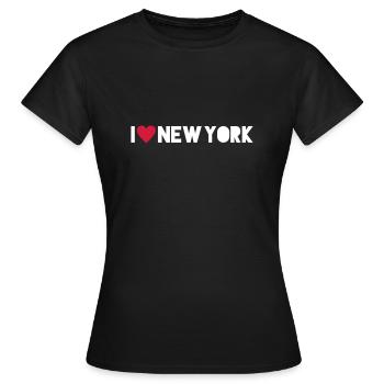 I Love New York - Frauen T-Shirt - Schwarz - Vorne - AI Model Female 172 dark (172cm)