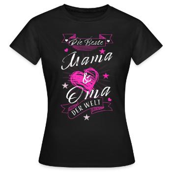 LA MEILLEURE MAMAN ET GRAND-MÈRE DU MONDE - T-shirt Femme - noir - Devant - AI Model Female 172 dark (172cm)