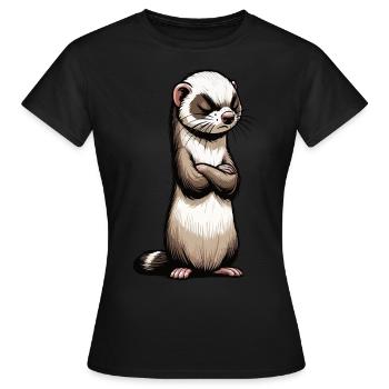 Ferrets Ferret keepers Ferret owners - Women's T-Shirt - black - Front - AI Model Female 172 dark (172cm)