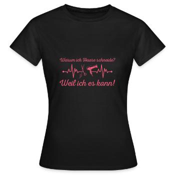 Haare schneiden Haarstylistin Friseurin Geschenk - Frauen T-Shirt - Schwarz - Vorne - AI Model Female 172 dark (172cm)