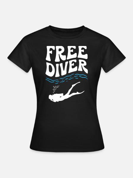 Free Diver - Frauen T-Shirt - Schwarz