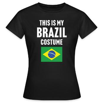 C’est mon costume du Brésil - T-shirt Femme - noir - Devant - AI Model Female 172 dark (172cm)