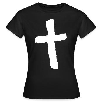 Croix chrétienne - T-shirt Femme - noir - Devant - AI Model Female 172 dark (172cm)
