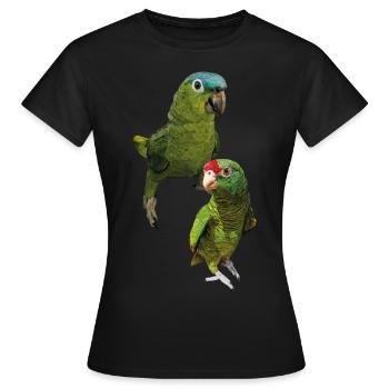 Papageien aus dem Amazonas - Frauen T-Shirt - Schwarz - Vorne - AI Model Female 172 dark (172cm)