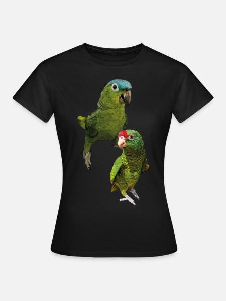Papageien aus dem Amazonas - Frauen T-Shirt - Schwarz