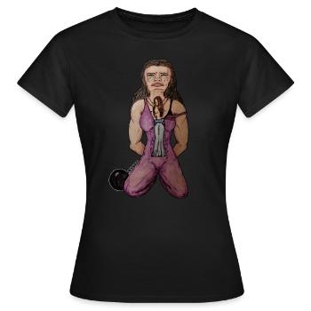Schmerz - Frauen T-Shirt - Schwarz - Vorne - AI Model Female 172 dark (172cm)