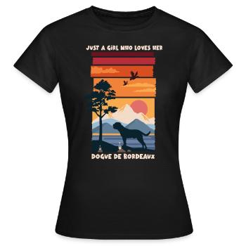 Dogue de Bordeaux - T-shirt Femme - noir - Devant - AI Model Female 172 dark (172cm)