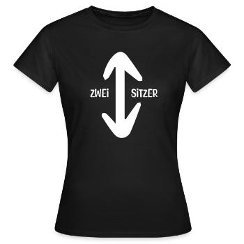 Position 69- Biplace Malle Party Holiday - T-shirt Femme - noir - Devant - AI Model Female 172 dark (172cm)