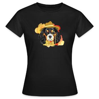 Originelles Design-Hund - Frauen T-Shirt - Schwarz - Vorne - AI Model Female 172 dark (172cm)