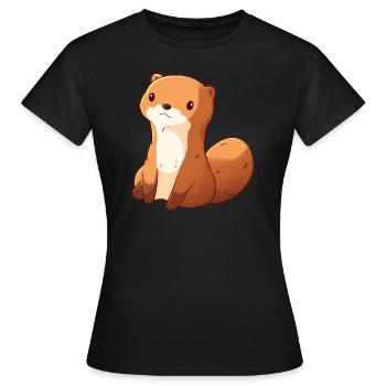 Mangouste - T-shirt Femme - noir - Devant - AI Model Female 172 dark (172cm)