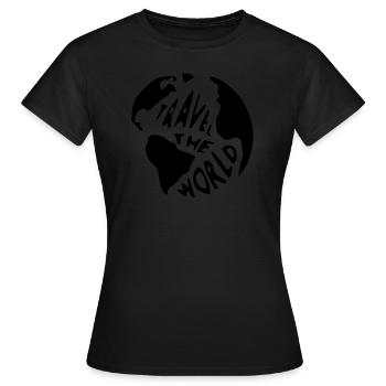 Voyage voyage mondial - T-shirt Femme - noir - Devant - AI Model Female 172 dark (172cm)