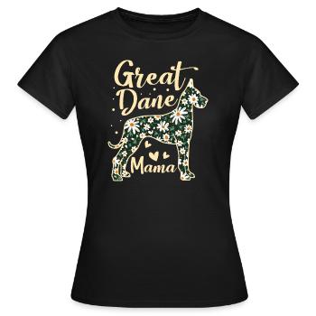 Great Dane Mom Mama Grandma Animal Pet Dog Lover - T-shirt Femme - noir - Devant - AI Model Female 172 dark (172cm)