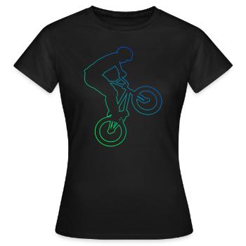 Femmes Hommes BMX vélo vélo vélo bmx - T-shirt Femme - noir - Devant - AI Model Female 172 dark (172cm)