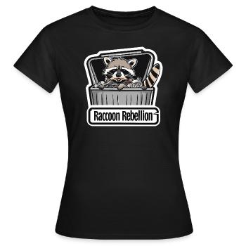 Rébellion du raton laveur - T-shirt Femme - noir - Devant - AI Model Female 172 dark (172cm)
