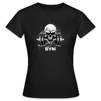 GYM Krafttraining Fitnesstudio Rehasport - Frauen T-Shirt - Schwarz - Vorne - AI Model Female 172 dark (172cm)