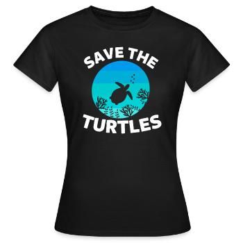 Amoureux des animaux Animal de mer Cadeau Tortue - T-shirt Femme - noir - Devant - AI Model Female 172 dark (172cm)