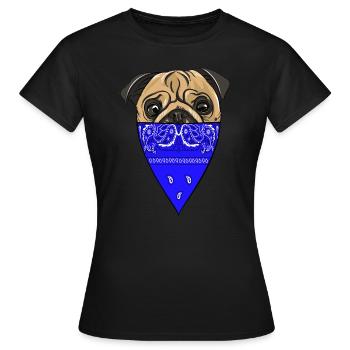 La vie de carlin - T-shirt Femme - noir - Devant - AI Model Female 172 dark (172cm)