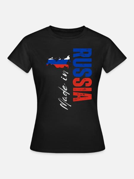 Made in Russia, russischer Stolz - Frauen T-Shirt - Schwarz