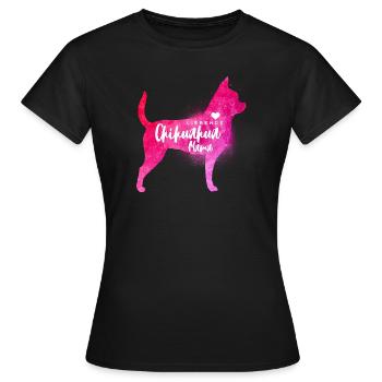 Liebende Chihuahua Mama - Frauen T-Shirt - Schwarz - Vorne - AI Model Female 172 dark (172cm)