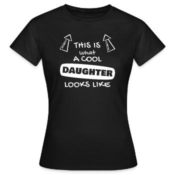 cool fille cool daughter - T-shirt Femme - noir - Devant - AI Model Female 172 dark (172cm)