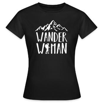 Wander Woman - Frauen T-Shirt - Schwarz - Vorne - AI Model Female 172 dark (172cm)