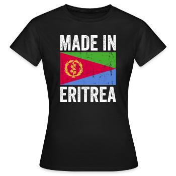 Made in Eritrea | Eritrea Flagge - Frauen T-Shirt - Schwarz - Vorne - AI Model Female 172 dark (172cm)