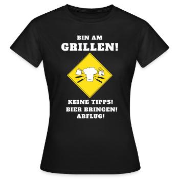 Barbecue Grillmeister Barbecue Roi Cadeau - T-shirt Femme - noir - Devant - AI Model Female 172 dark (172cm)
