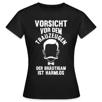 Trauzeuge - Frauen T-Shirt - Schwarz - Vorne - AI Model Female 172 dark (172cm)