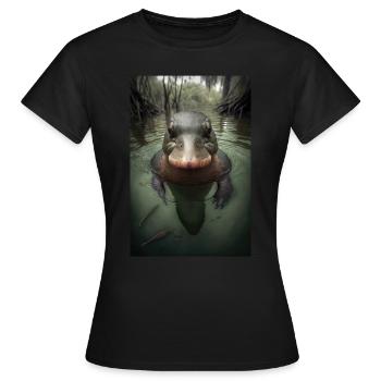 Platypus platypus - Women's T-Shirt - black - Front - AI Model Female 172 dark (172cm)