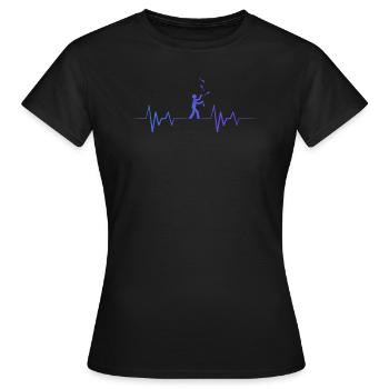 Jongler avec les battements de cœur - T-shirt Femme - noir - Devant - AI Model Female 172 dark (172cm)