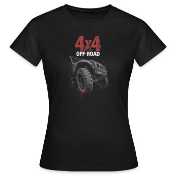 4x4 Offroad Off Road Reifen Car - Frauen T-Shirt - Schwarz - Vorne - AI Model Female 172 dark (172cm)