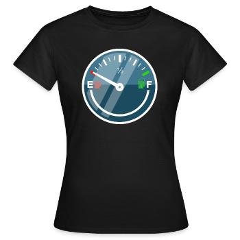 Tankanzeige für Biertrinker Bier Bierliebhaber - Frauen T-Shirt - Schwarz - Vorne - AI Model Female 172 dark (172cm)