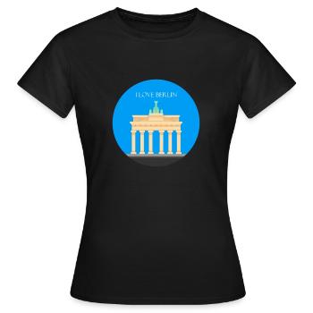 I love Berlin - Frauen T-Shirt - Schwarz - Vorne - AI Model Female 172 dark (172cm)