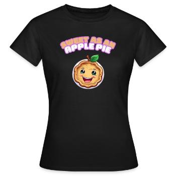 Reichhaltiges Apfelkuchen-Rezept - Frauen T-Shirt - Schwarz - Vorne - AI Model Female 172 dark (172cm)