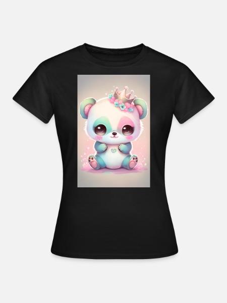 Baby Panda Prinzessin - Frauen T-Shirt - Schwarz