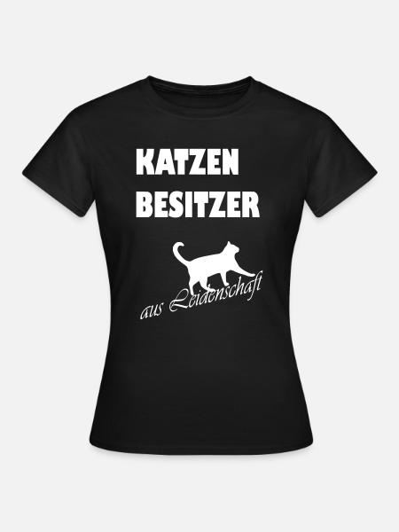 katzenfreund Kätzchen Geschenk - Frauen T-Shirt - Schwarz