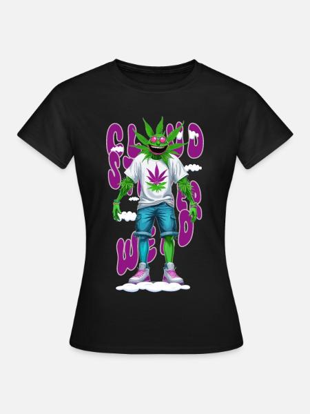 Wolkenstürmer Weed - Frauen T-Shirt - Schwarz