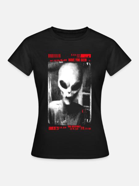 Have you seen this creature? - Frauen T-Shirt - Schwarz