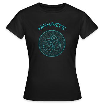 Yoga Namaste - Frauen T-Shirt - Schwarz - Vorne - AI Model Female 172 dark (172cm)