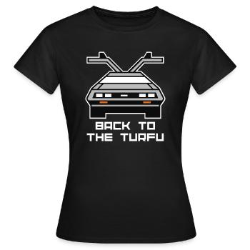 Zurück zum Rasen - Frauen T-Shirt - Schwarz - Vorne - AI Model Female 172 dark (172cm)