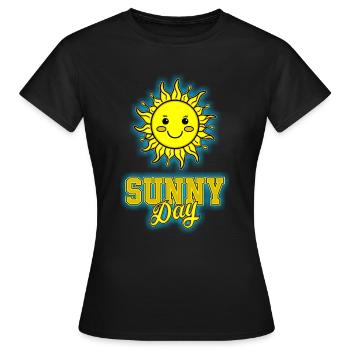 Journée ensoleillée - T-shirt Femme - noir - Devant - AI Model Female 172 dark (172cm)