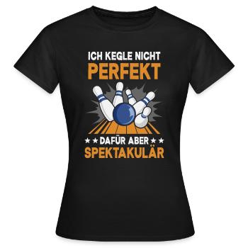 Kegeln Kegler Kegel Kegelclub Kegeltour - Frauen T-Shirt - Schwarz - Vorne - AI Model Female 172 dark (172cm)