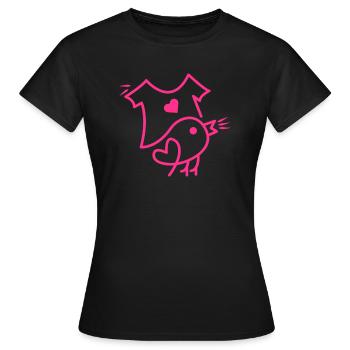 Kids Tweet - Frauen T-Shirt - Schwarz - Vorne - AI Model Female 172 dark (172cm)