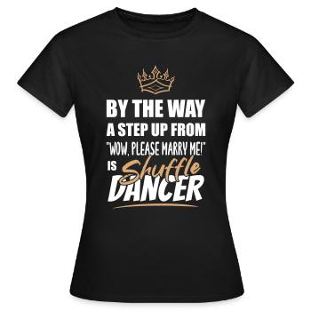 Le danseur de shuffle est le plus attrayant - T-shirt Femme - noir - Devant - AI Model Female 172 dark (172cm)